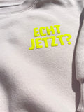 Flock-Patch Mini „Echt jetzt?“ – Samtiges Statement zum Aufbügeln. Designe dein eigenes Unikat!