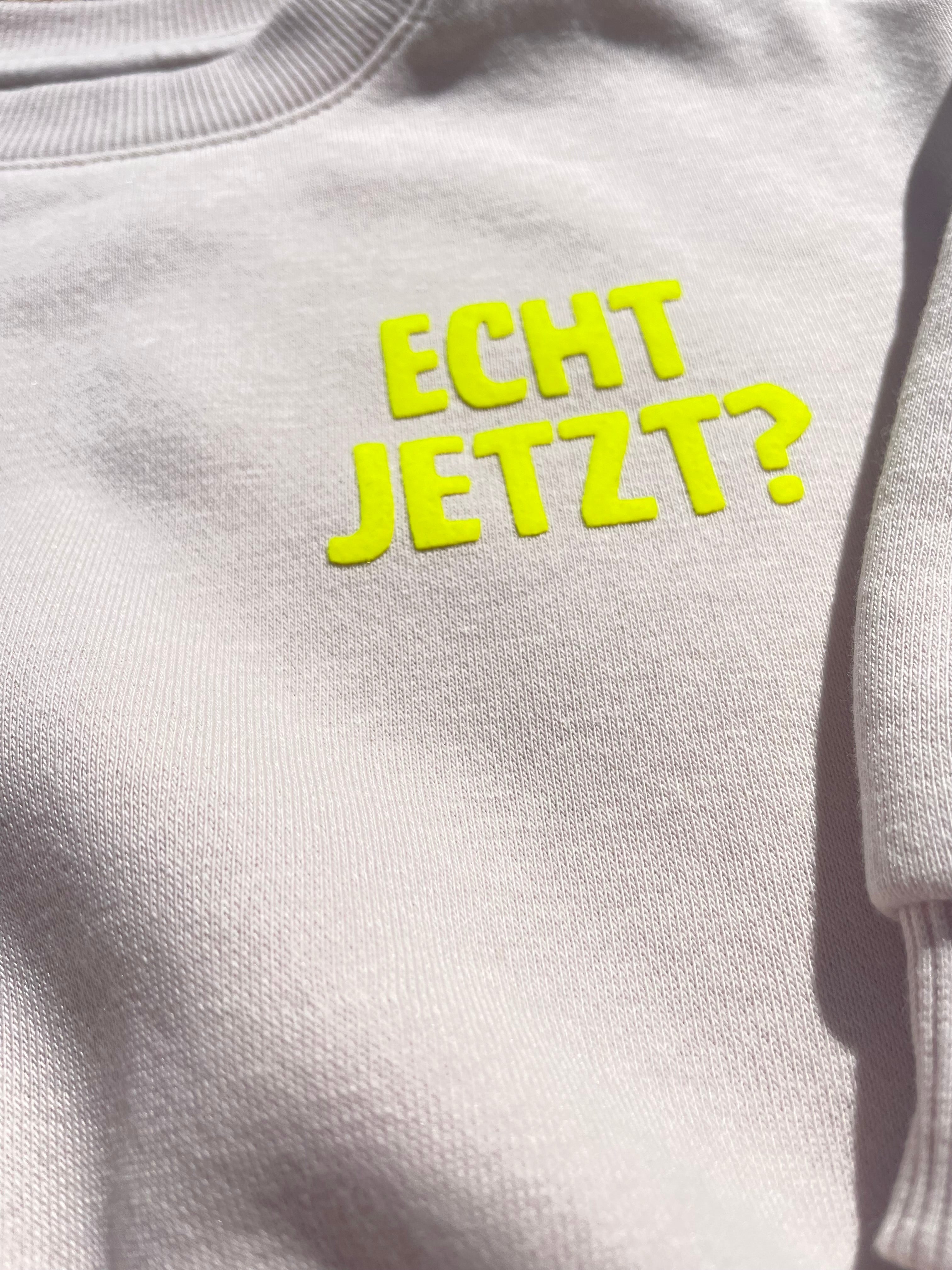 Flock-Patch Mini „Echt jetzt?“ – Samtiges Statement zum Aufbügeln. Designe dein eigenes Unikat!