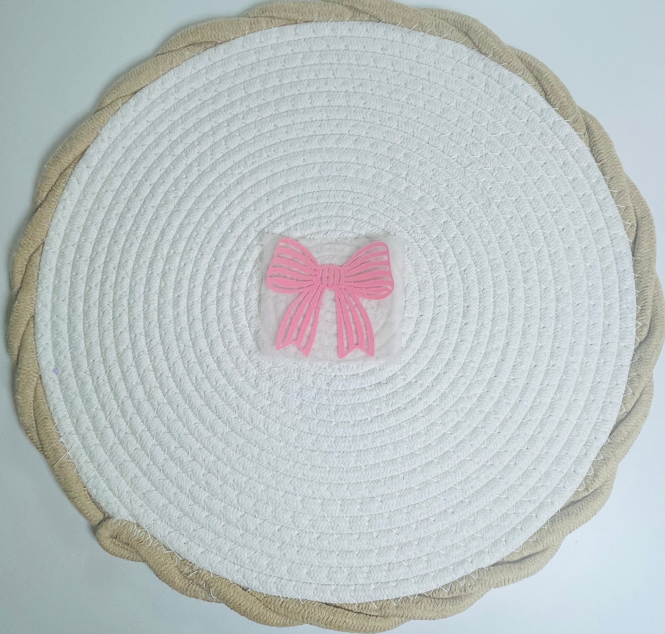 Flock- Patch Schleife Mini in pink * Deine neue Lieblings-Schleife - Samtige Magie zum Aufbügeln - designe dein neues Unikat *