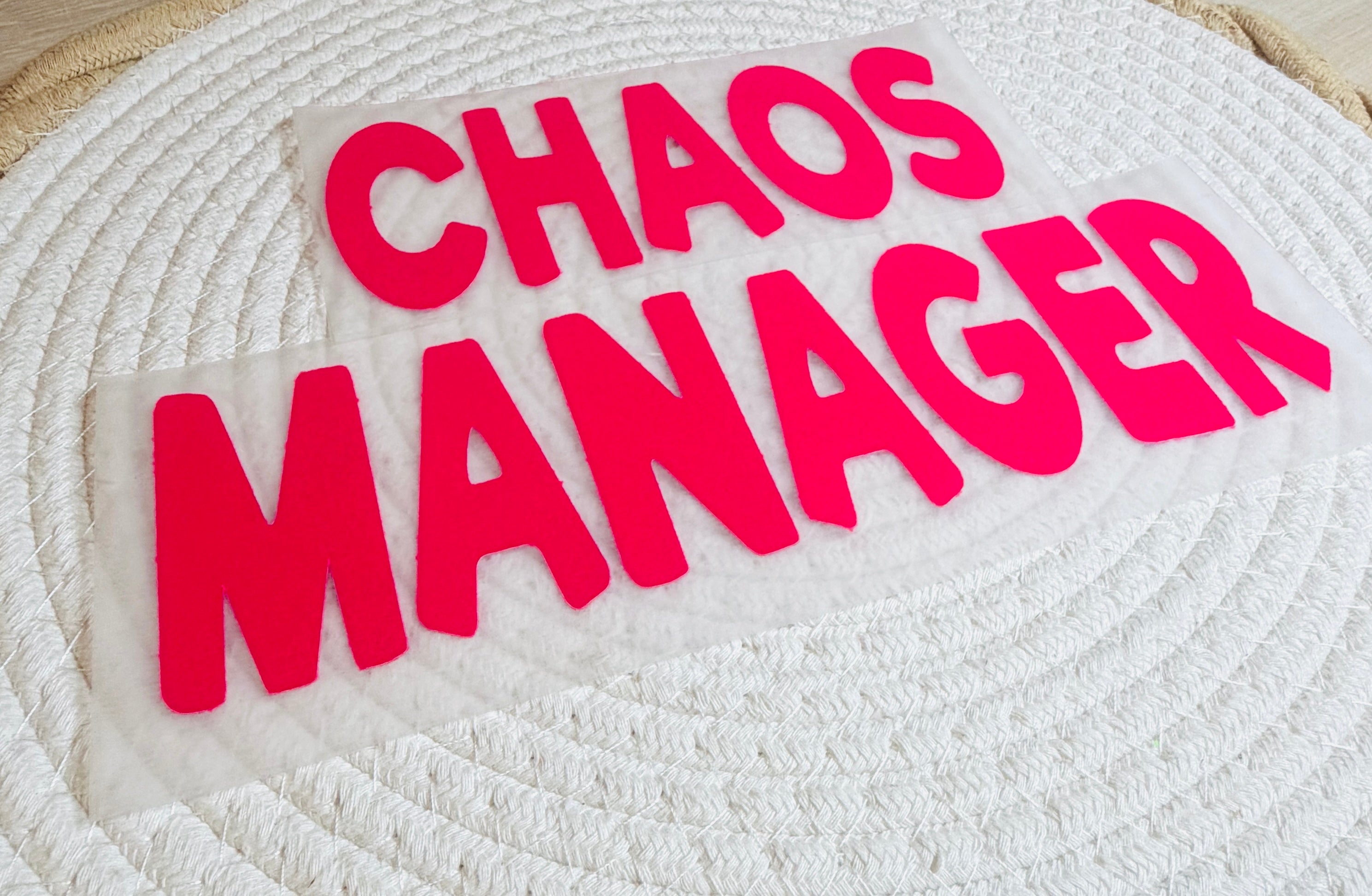 „ CHAOS MANAGER „  Flock-Patch zur Personalisierung. Werde dein eigener Designer!