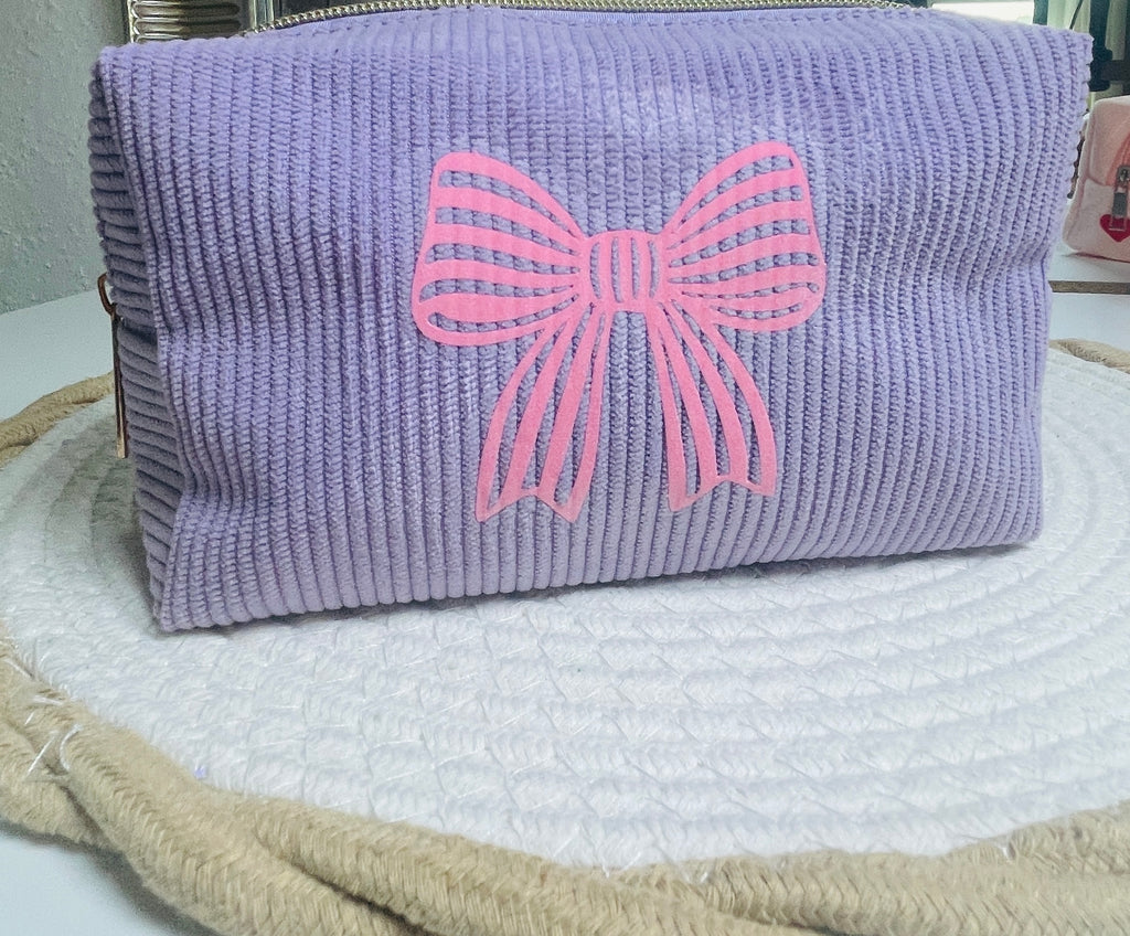 Flock- Patch Schleife Mini in pink * Deine neue Lieblings-Schleife - Samtige Magie zum Aufbügeln - designe dein neues Unikat *
