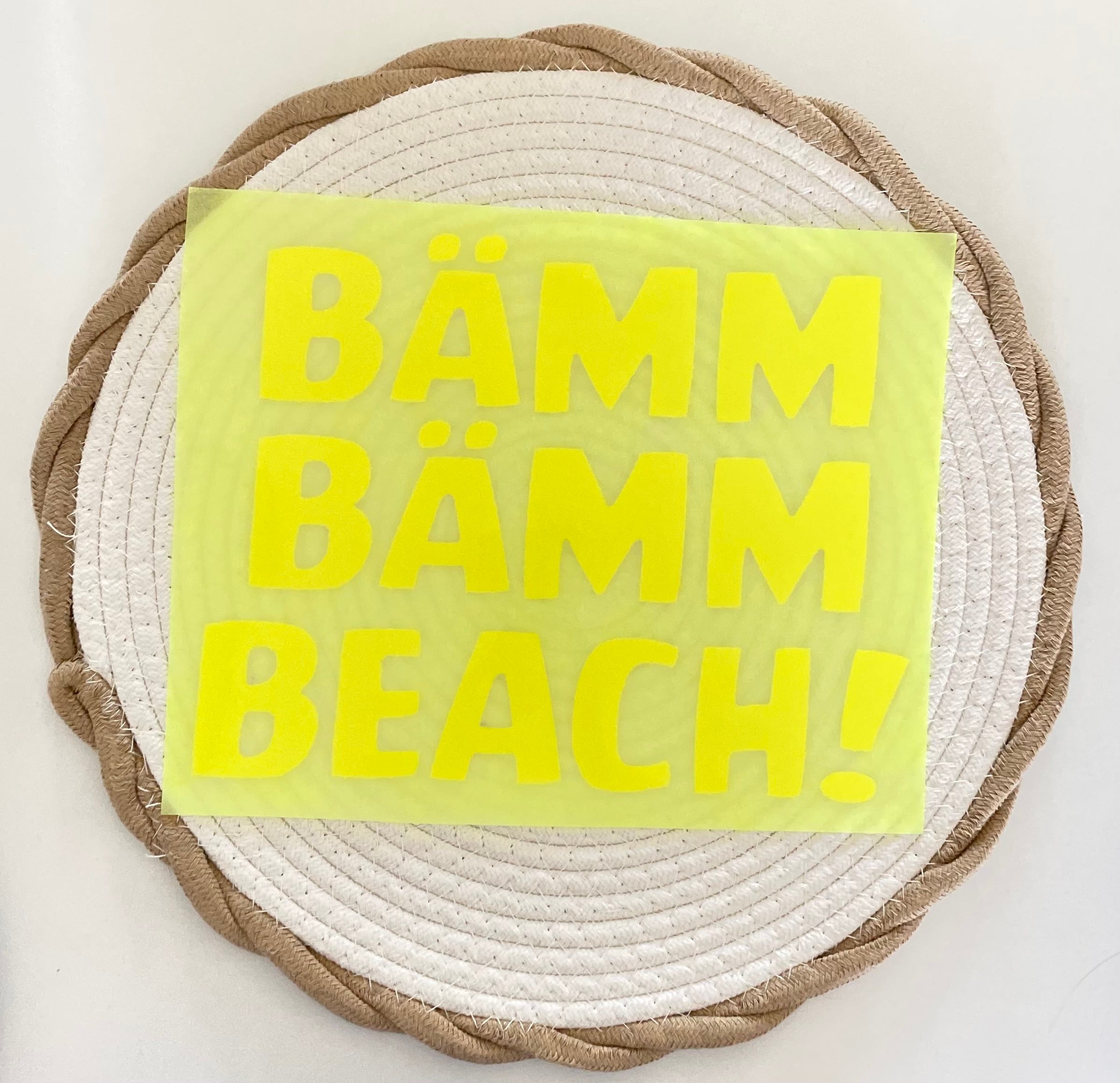 „ BÄMM BÄMM BEACH „ Hochwertiges Flock- Patch * Werde dein eigener Designer und mache deine Eigenen Unikate zum Hingucker!