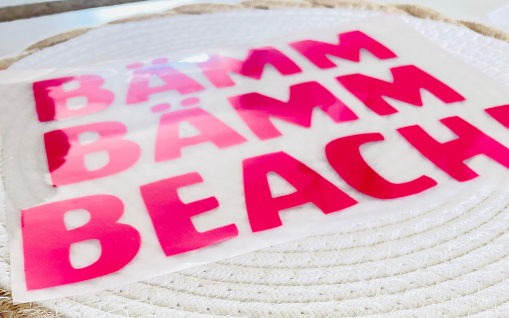 „ BÄMM BÄMM BEACH „ Hochwertiges Flock- Patch * Werde dein eigener Designer und mache deine Eigenen Unikate zum Hingucker!