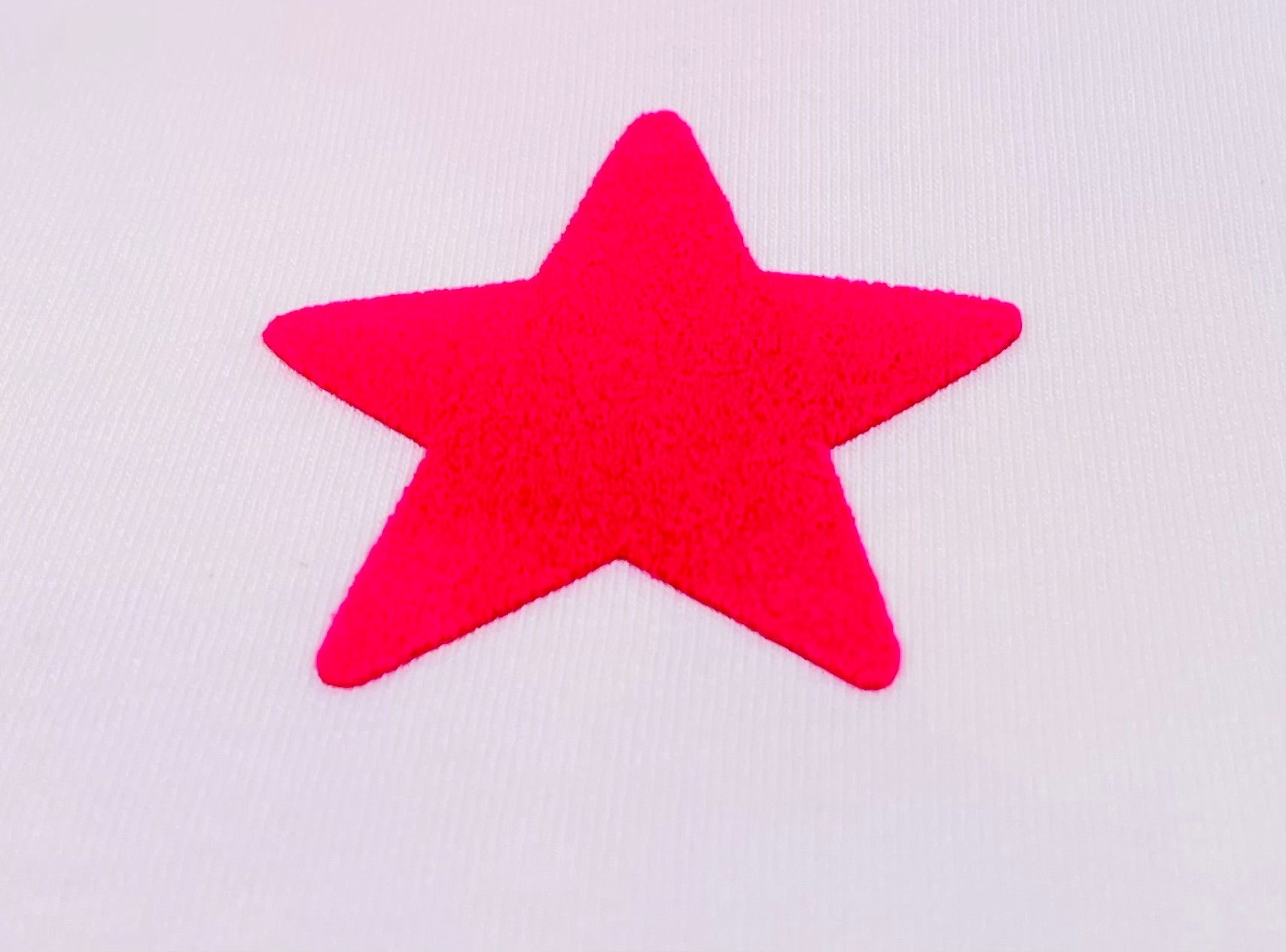 Stern - Flockpatch in knalligen neonfarben * 5 cm * Designe dein eigenes Unikat und werde zum Hingucker.